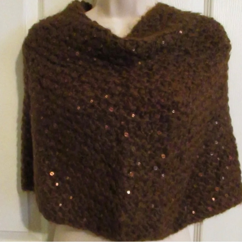 Eileen Fisher Brown Mohair Circle Scarf